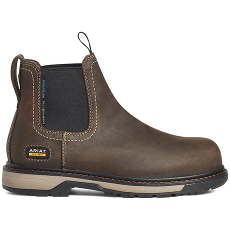 Ariat Riveter Chelsea Women's CSA Waterproof Composite Toe Work Boot - Brown Profile