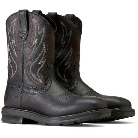 Ariat Sierra Shock Shield Steel-Toe Work Boot Black Profile View