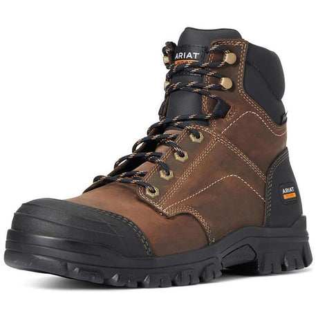 Ariat Treadfast 6" Steel-Toe Work Boot Distressed Brown Detail