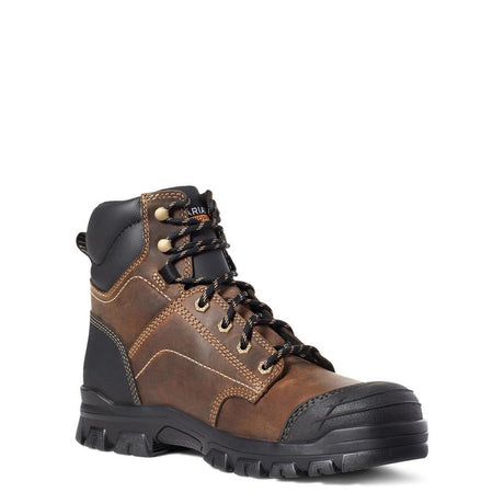 Ariat Treadfast 6" Steel-Toe Work Boot Distressed Brown Medial