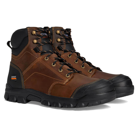 Ariat Treadfast 6" Steel-Toe Work Boot Distressed Brown Profile