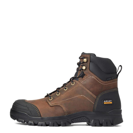 Ariat Treadfast 6" Steel-Toe Work Boot Distressed Brown Side