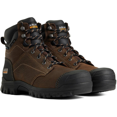 Ariat Women's Treadfast 6" Steel-Toe Work Boot Dark Brown Profile View