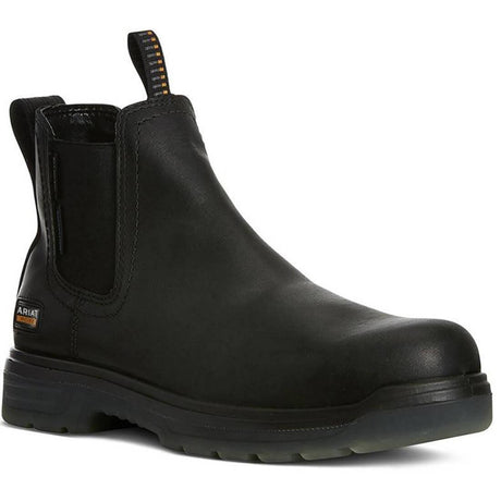 Ariat Turbo Carbon-Toe Waterproof Chelsea Work Boot Black Profile View