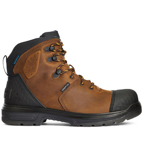 Ariat Turbo Outlaw 6 inch Carbon-Toe Waterproof Work Boot Barley Brown Profile
