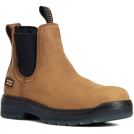 Ariat Turbo Soft-Toe Waterproof Chelsea Boot Aged Bark Profile View