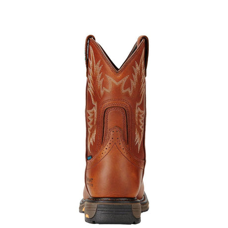 Ariat WorkHog Composite-Toe CSA Waterproof Wide Square Toe Work Boot Dark Copper Heel
