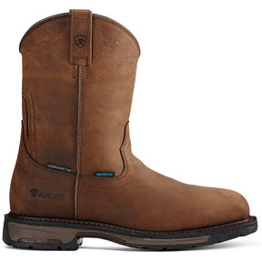Ariat WorkHog Composite-Toe Waterproof Wellington Work Boot Brown Profile