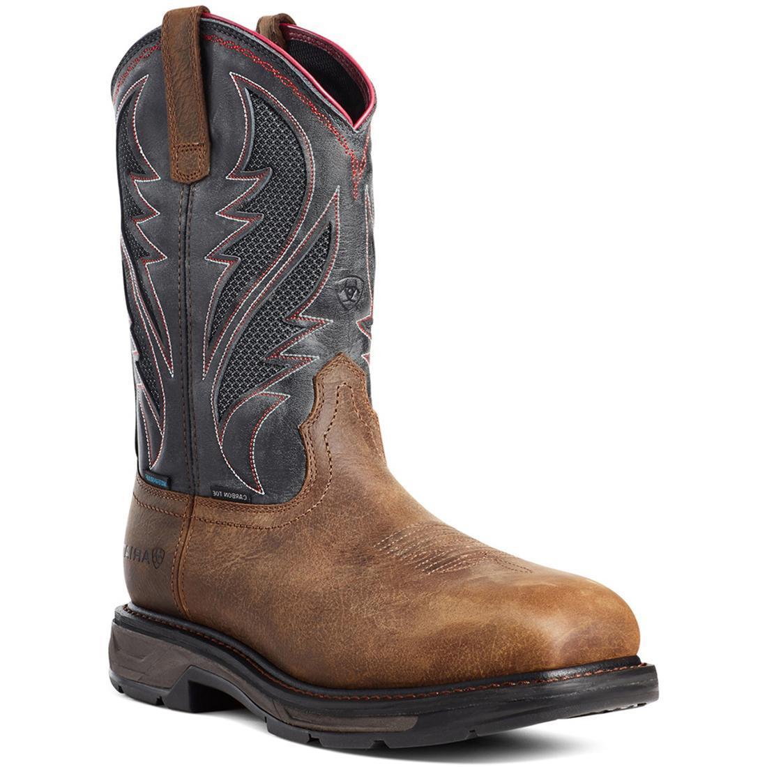 Ariat WorkHog XT VentTEK Waterproof Carbon Toe Work Boot Rye Brown Profile
