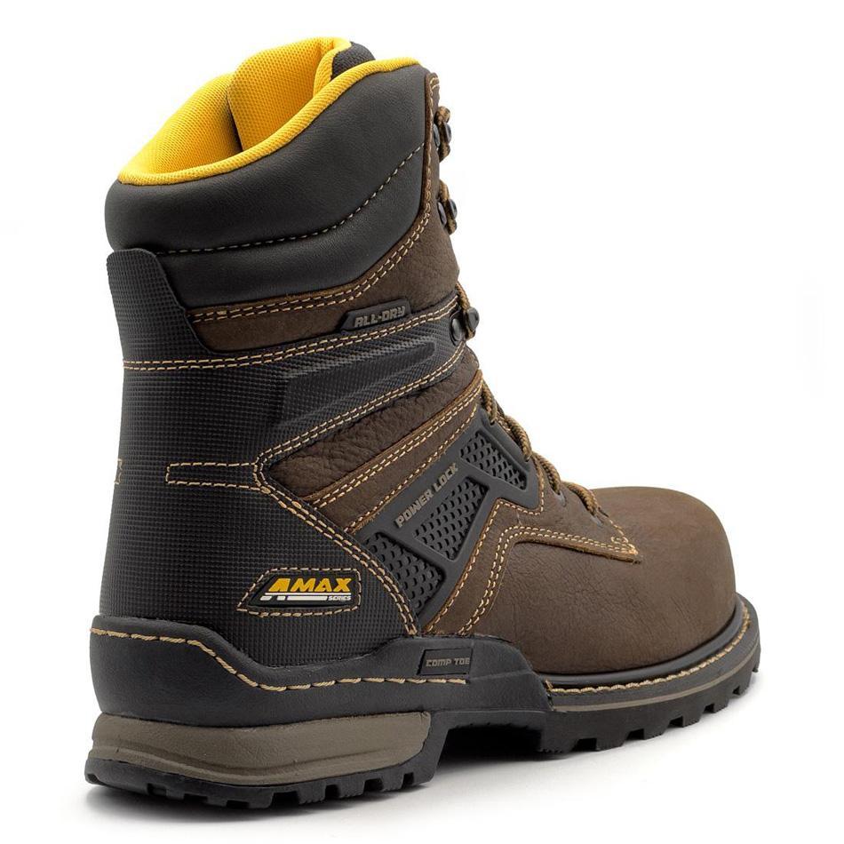 Avenger A-Max Dozer Waterproof Composite Toe 8" Boots - Brown A8710 Heel Image