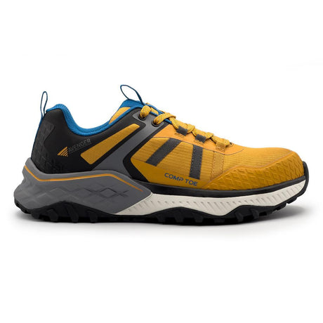 Avenger Aero Trail Composite Toe Work Shoes – Yellow/Blue A1221 Profile Image