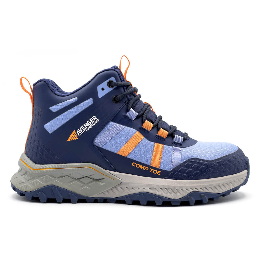 Avenger Aero Trail Mid Women's Waterproof Composite-Toe Work Boot Light Blue A8813 cover