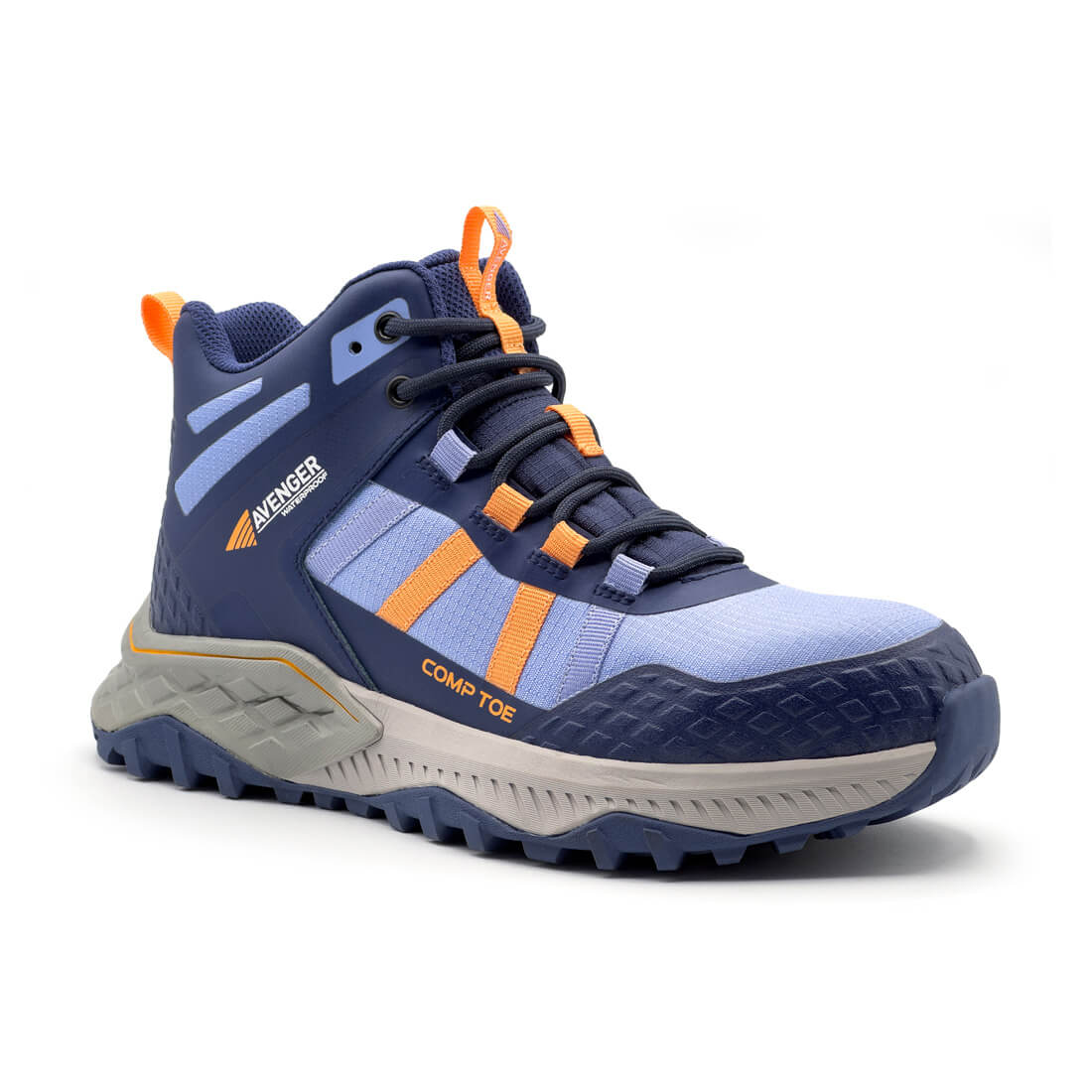 Avenger Aero Trail Mid Women's Waterproof Composite-Toe Work Boot Light Blue A8813 side