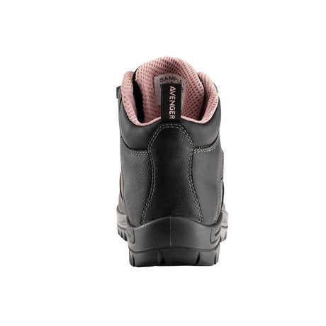 Avenger Breaker Women’s Puncture Resistant Comp-Toe Work Boots – Black A7287 Heel Image