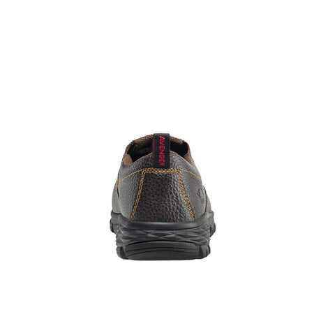 Avenger Flight SD10 Alloy Toe Slip-On Work Shoes – Brown A7000 Heel Image