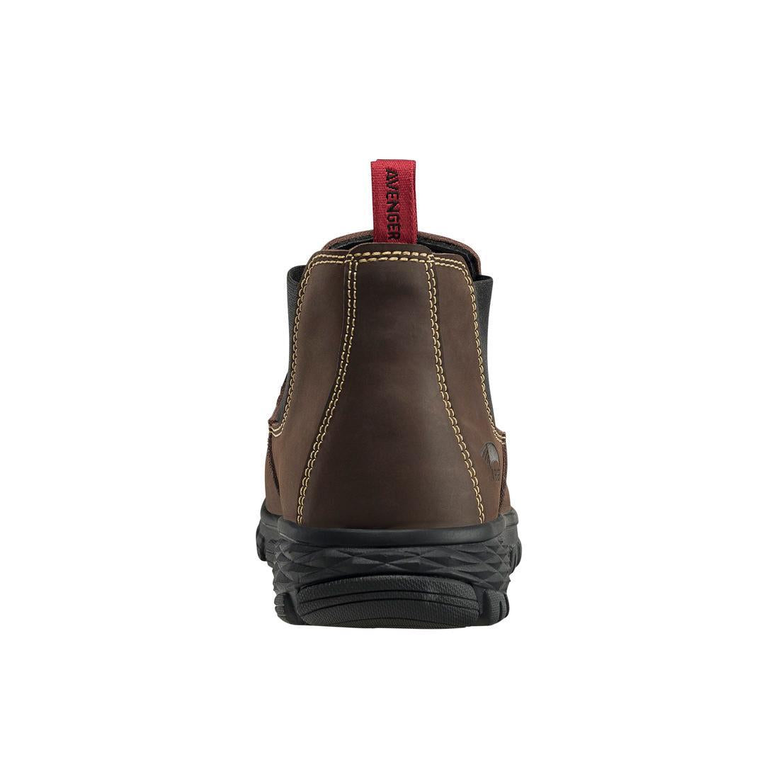 Avenger Flight Women’s Composite Toe SD10 Romeo Work Shoe – Brown A7040 Heel Image