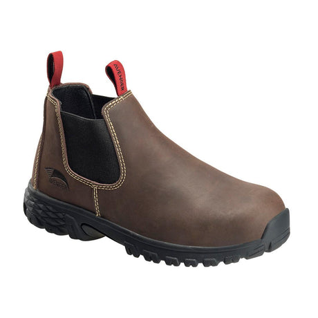 Avenger Flight Women’s SD10 Alloy Toe Romeo Work Shoe – Brown A7160 Medial Image