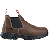 Avenger Flight Women’s SD10 Alloy Toe Romeo Work Shoe – Brown Profile View