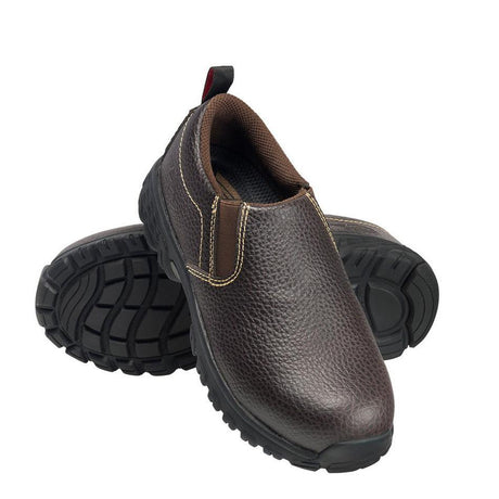 Avenger Flight Women’s SD10 Alloy Toe Slip-On Work Shoes – Brown A7020