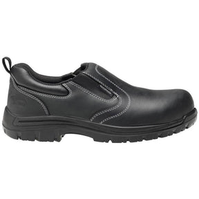 Avenger Foreman Waterproof Composite Toe Slip On Work Shoes – Black Profile View