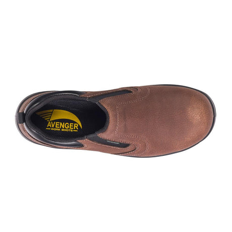 Avenger Foreman Waterproof Composite Toe Slip On Work Shoes – Brown A7108