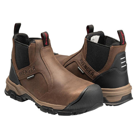 Avenger Ripsaw Puncture Resistant Alloy Toe Chelsea Work Boot – Brown A7340