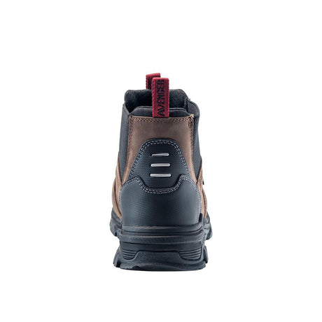 Avenger Ripsaw Met Guard Puncture Resistant Alloy Toe Chelsea Work Boot – Brown A7342 Heel Image