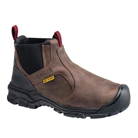 Avenger Ripsaw Met Guard Puncture Resistant Alloy Toe Chelsea Work Boot – Brown A7342 Medial Image