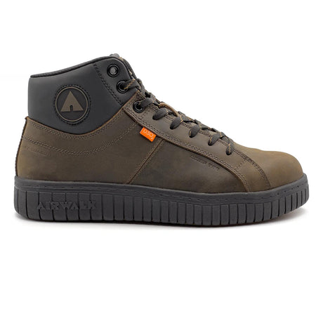 Airwalk Deuce Women’s Met Guard Composite Toe Work Boots – Dark Coffee Leather 1