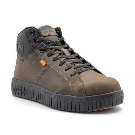 Airwalk Deuce Women’s Met Guard Composite Toe Work Boots – Dark Coffee Leather 2