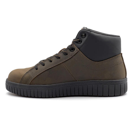 Airwalk Deuce Women’s Met Guard Composite Toe Work Boots – Dark Coffee Leather 6