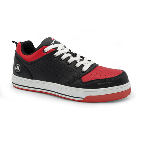 Airwalk Arena Women’s Composite Toe Work Shoes – Black/Red 2