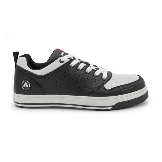 Airwalk Arena Women’s Composite Toe Work Shoes – Black/White 1