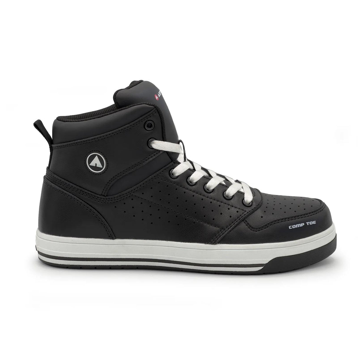 Airwalk Arena Mid Composite Toe Work Shoes – Black/White 1