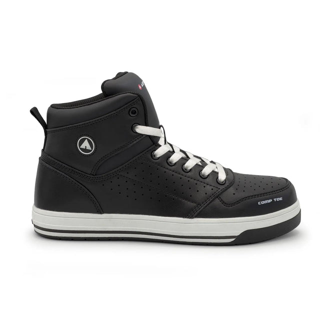 Airwalk Arena Mid Composite Toe Work Shoes – Black/White 1