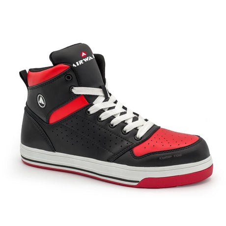 Airwalk Arena Mid Composite Toe Work Shoes – Black/Red 2