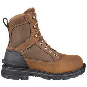 Carhartt 8" Ironwood Waterproof Alloy Toe Work Boot Brown Profile View