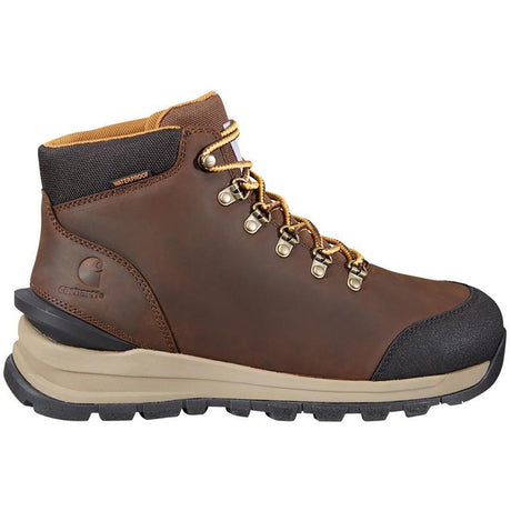 Carhartt Gilmore 5 Inch Soft-Toe Waterproof Boot Dark Brown Profile View