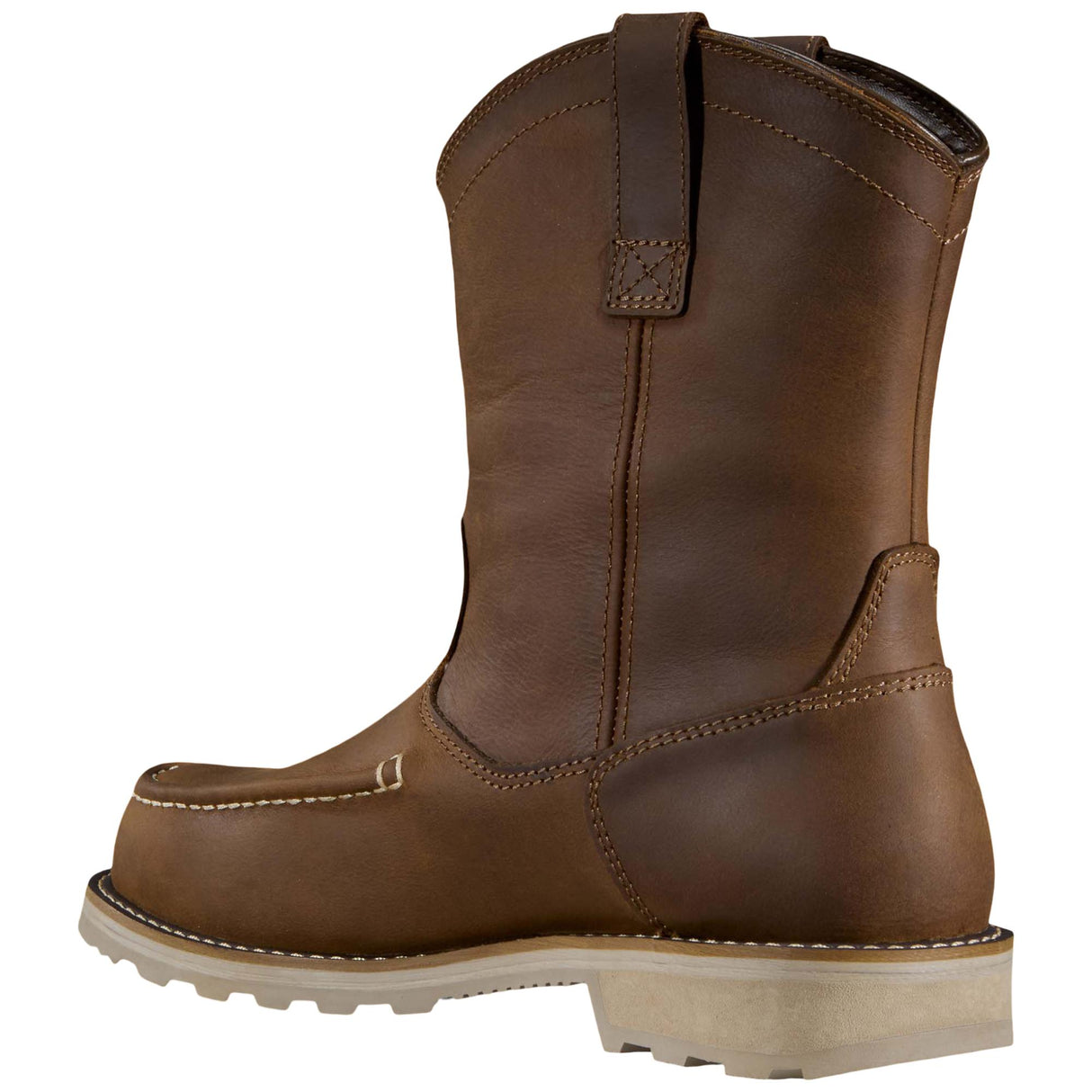 Carhartt Grafton WP Steel Moc Toe Wellington - Brown front view
