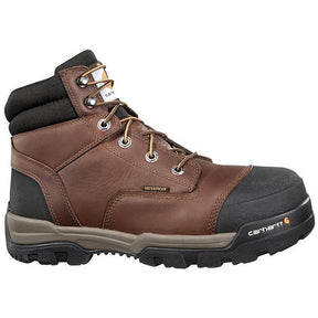 Steel Toes b2b - 6" Ground Force Waterproof Composite Toe Work Boot Red Brown Profile View