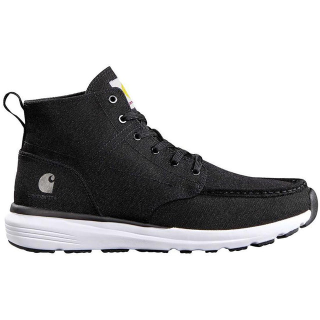 Carhartt Haslett 5 Inch Soft-Toe Canvas Moc Toe Chukka Boot Black Profile View