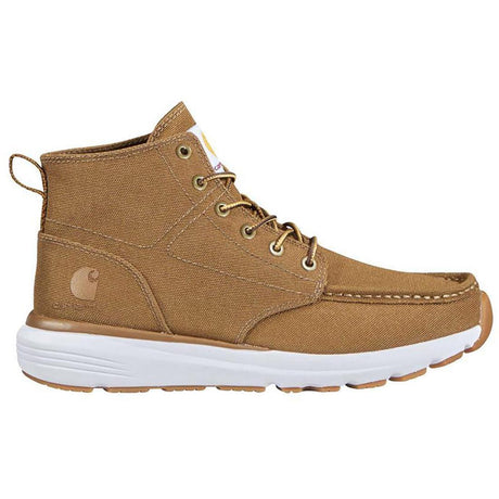Carhartt Haslett 5 Inch Soft-Toe Canvas Moc Toe Chukka Boot Brown Profile View