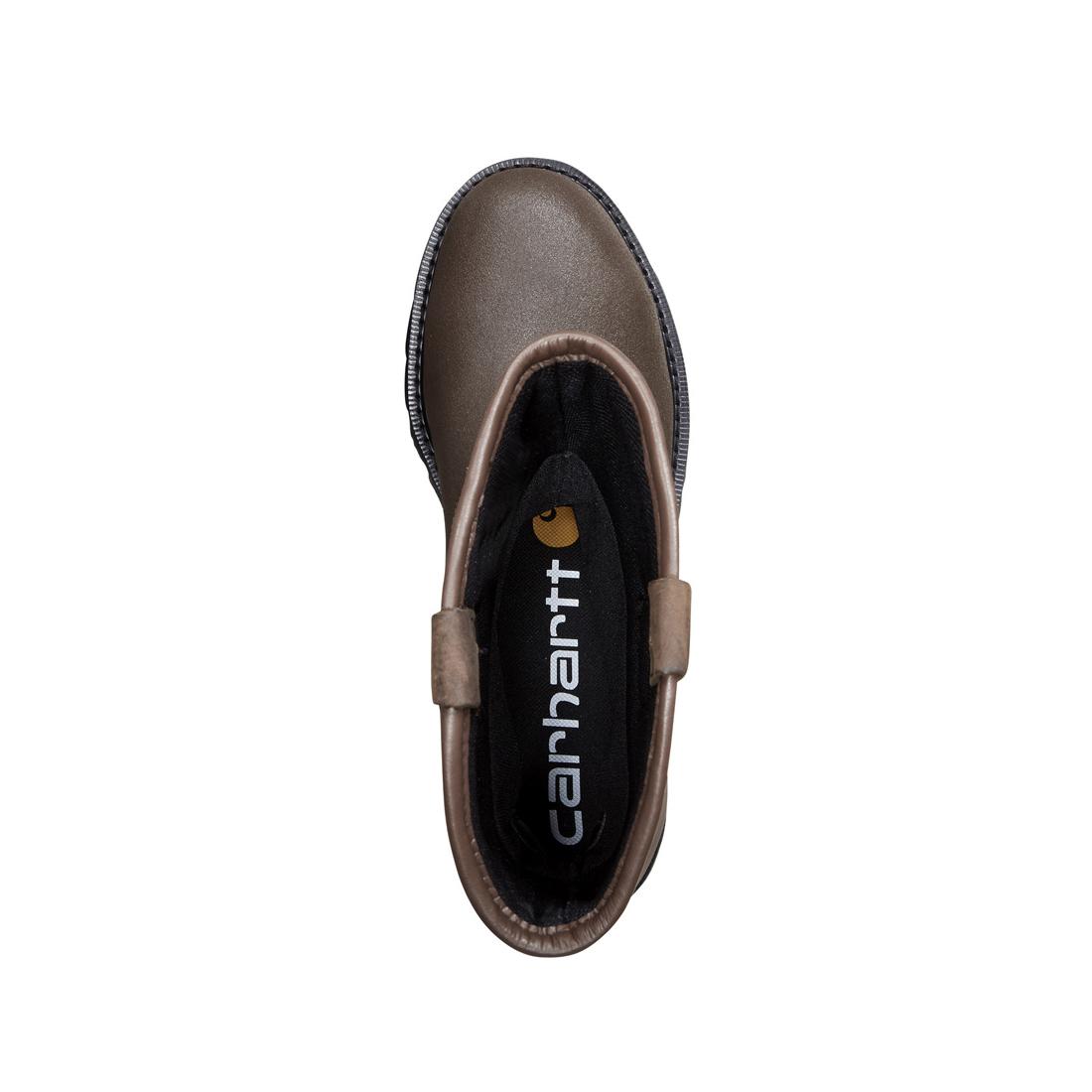 Carhartt 11" Heritage Steel-Toe Waterproof Wellington Pull-On Work Boot Dark Brown CMP1270 upper view