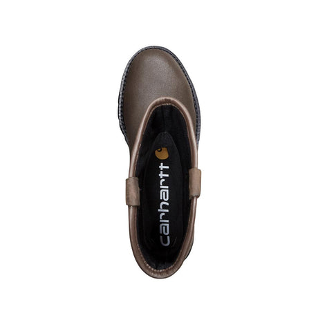 Carhartt 11" Heritage Steel-Toe Waterproof Wellington Pull-On Work Boot Dark Brown CMP1270 upper view