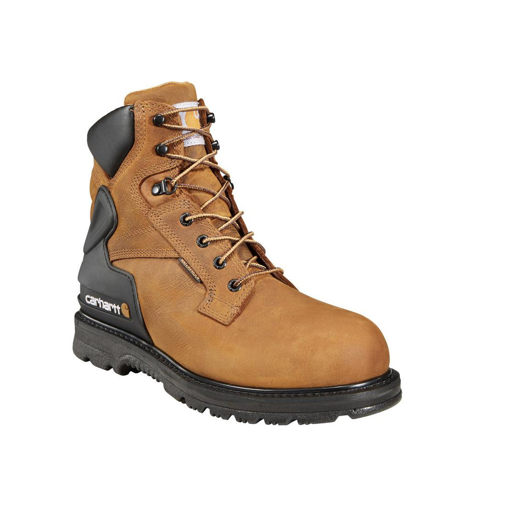 Carhartt 6" Heritage Waterproof Steel Toe Work Boot Brown CMW6220 angle view