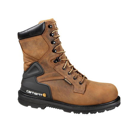 Carhartt 8" Heritage Waterproof Steel Toe Work Boot Brown CMW8200 side