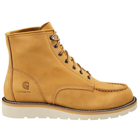 Carhartt 6" Women's Moc Toe Wedge Soft Toe Boot Wheat Profile View