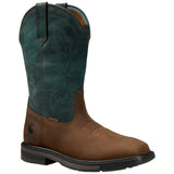 Carhartt Montana 11" WP Square Toe Wellington - Tan/Teal side image
