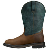 Carhartt Montana 11" WP Square Toe Wellington - Tan/Teal sole image