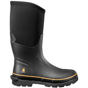Carhartt 15" Mudrunner Waterproof Rubber Soft Toe Boot Black Profile View